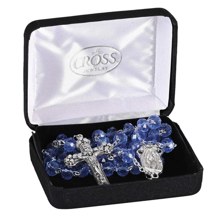 Rosary Blue Glass Aurora Borealis 20L by Dicksons, product view 2