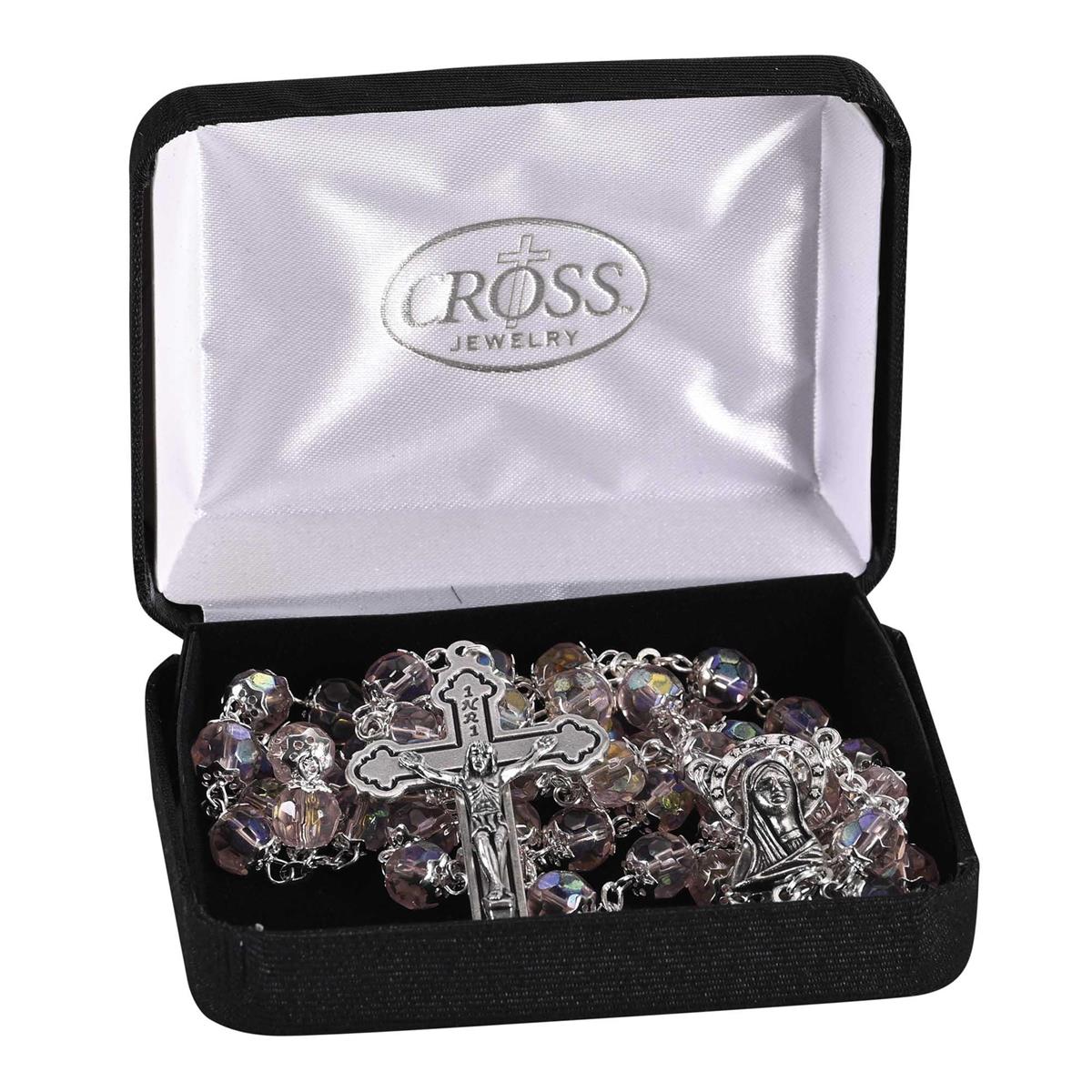 Rosary Pink Aurora Borealis Bead 21L by Dicksons, product view 2