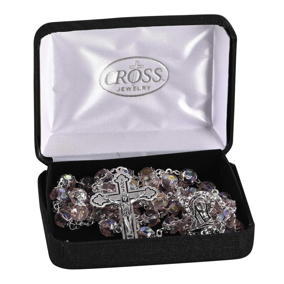 Rosary Pink Aurora Borealis Bead 21L by Dicksons, product view 2
