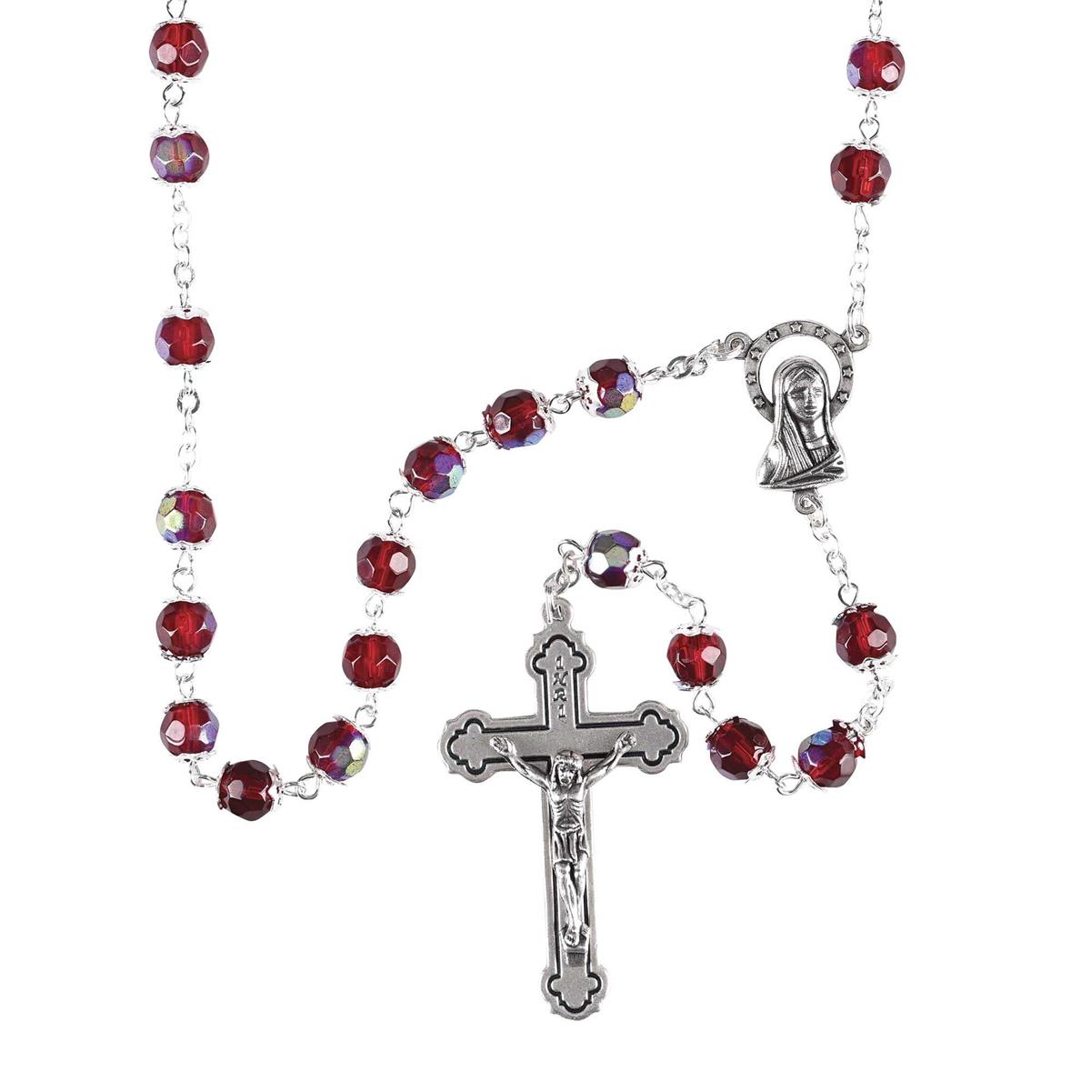 Rosary Red Aurora Borealis Bead 21L by Dicksons