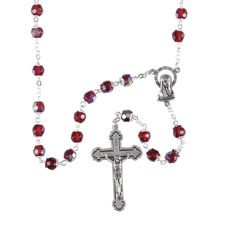 Rosary Red Aurora Borealis Bead 21L by Dicksons