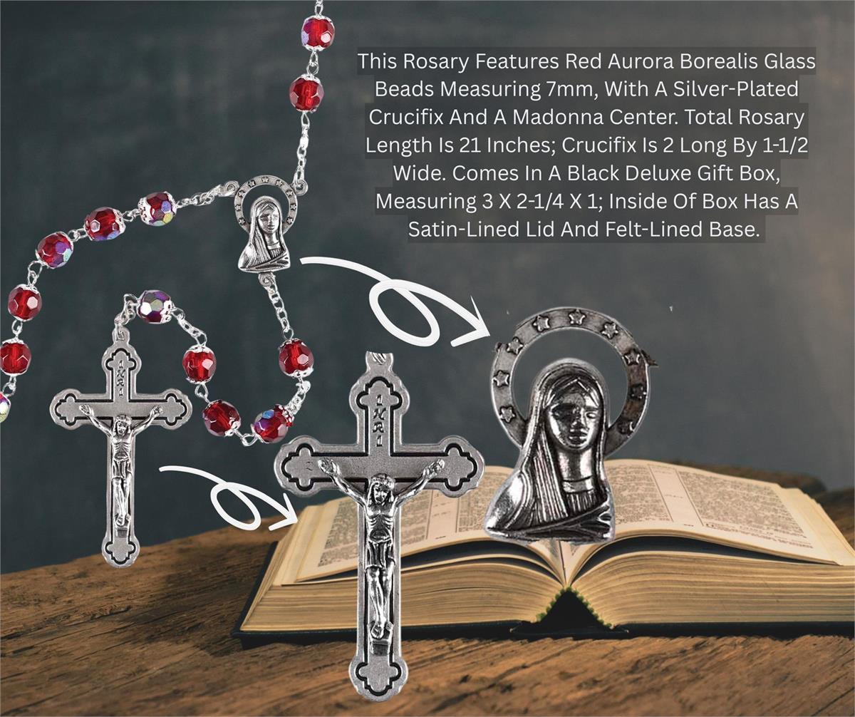 Rosary Red Aurora Borealis Bead 21L by Dicksons, product view 4
