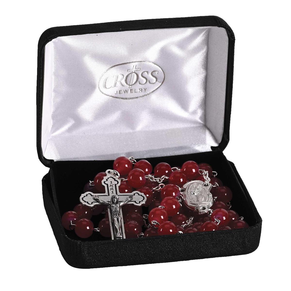 Rosary Red Glass Round Beads 20L by Dicksons, product view 2