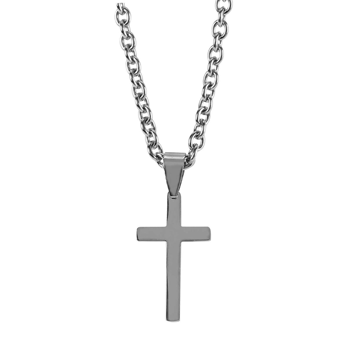 Necklace Boys Thin Box Cross by Dicksons, product view 2