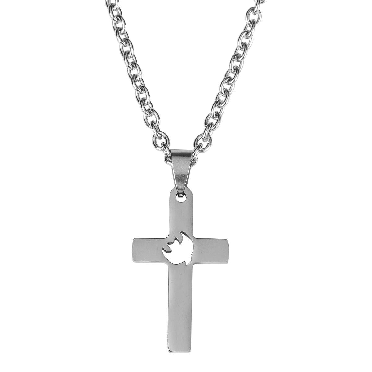 Necklace confirm Cross C/o Dove Stainless Steel-24"ch by Dicksons, product view 2
