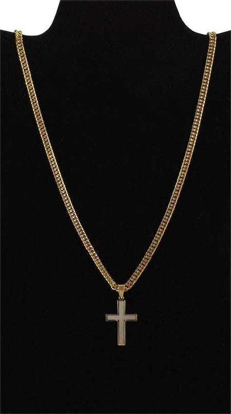 Necklace mog Stainless Steel 2TONE 1" Box Cr-24"ch by Dicksons, product view 3
