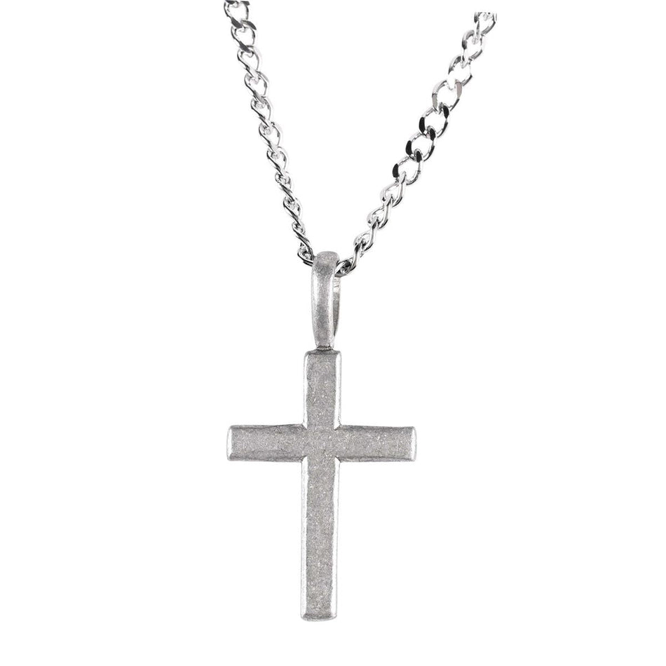 Necklace Pewter Box Cross 21in Chain by Dicksons