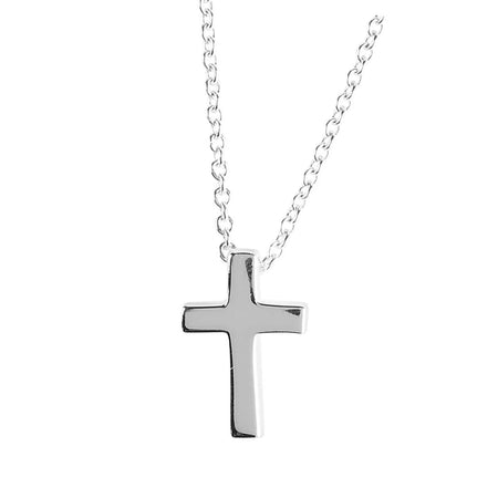 Necklace Stainless Steel 1 1/8"BOX Cross-24"" by Dicksons