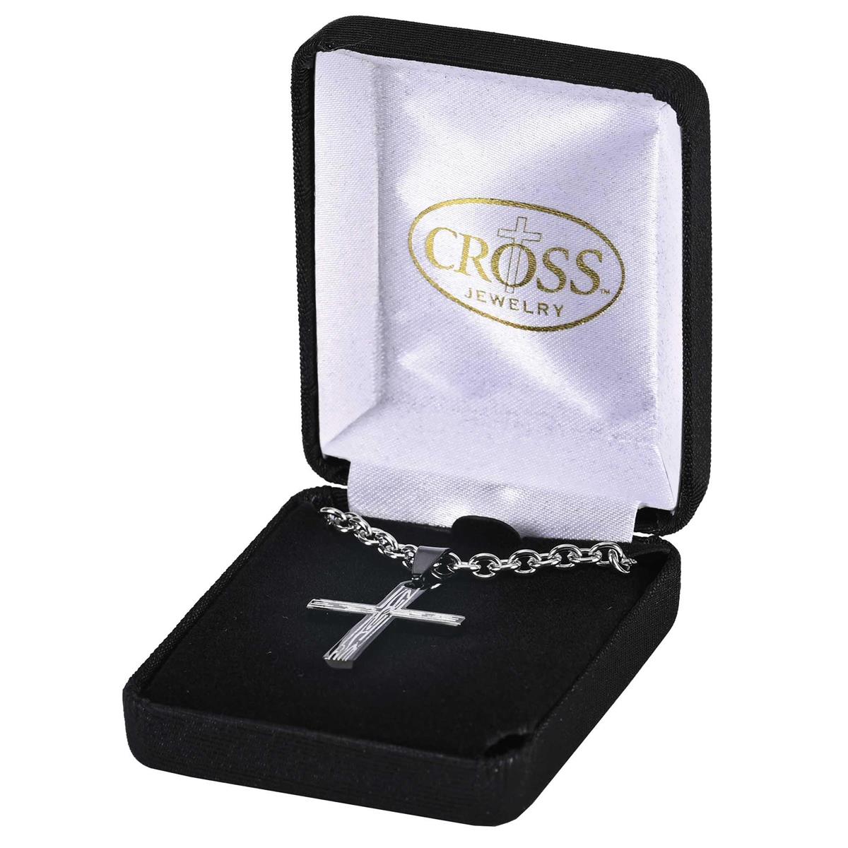 Necklace Grain Cross Stainless Steel by Dicksons, product view 2