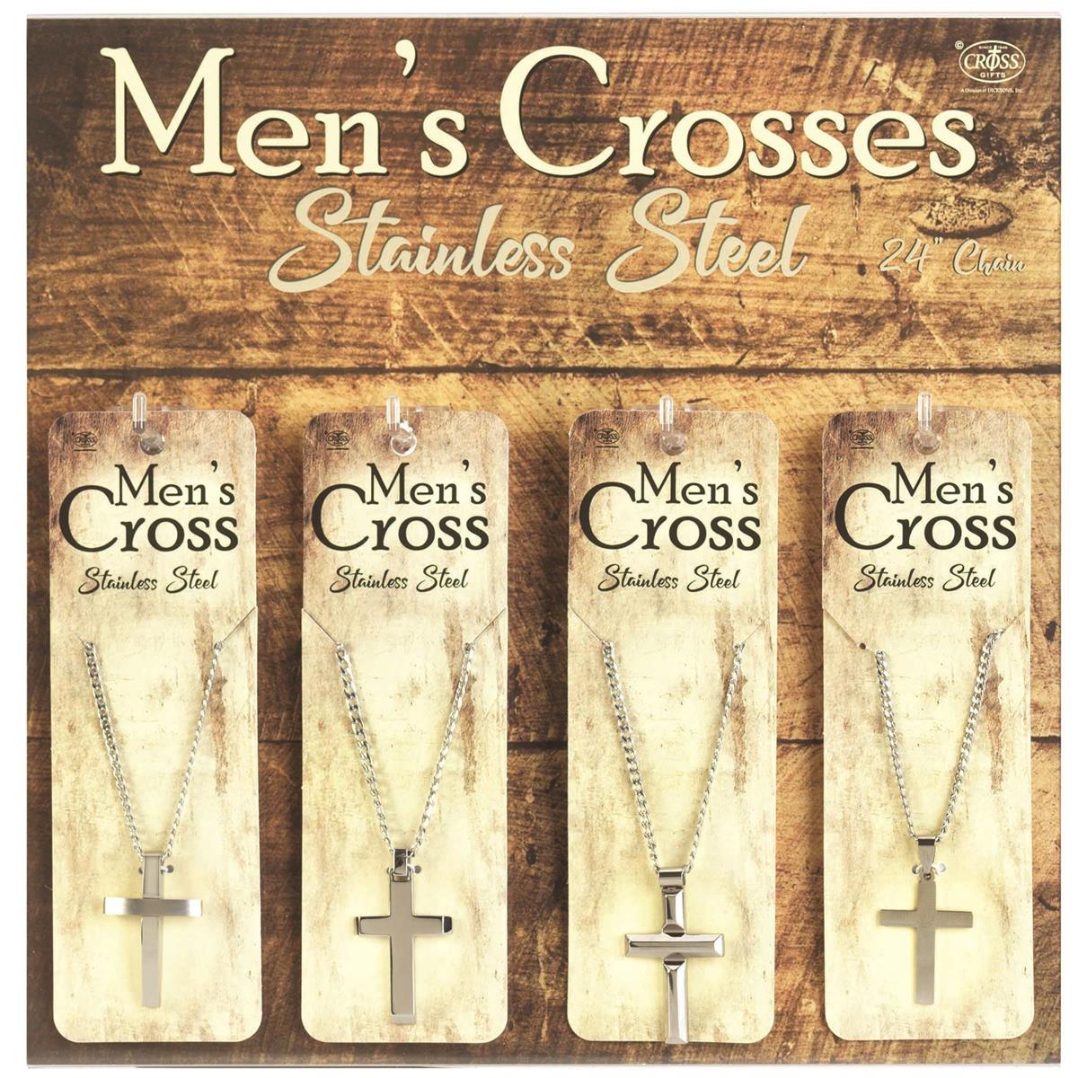 Assortment Necklaces Mens Cross by Dicksons