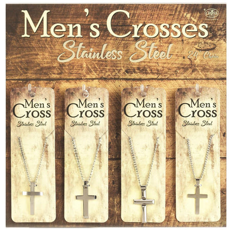 Assortment Necklaces Mens Cross by Dicksons
