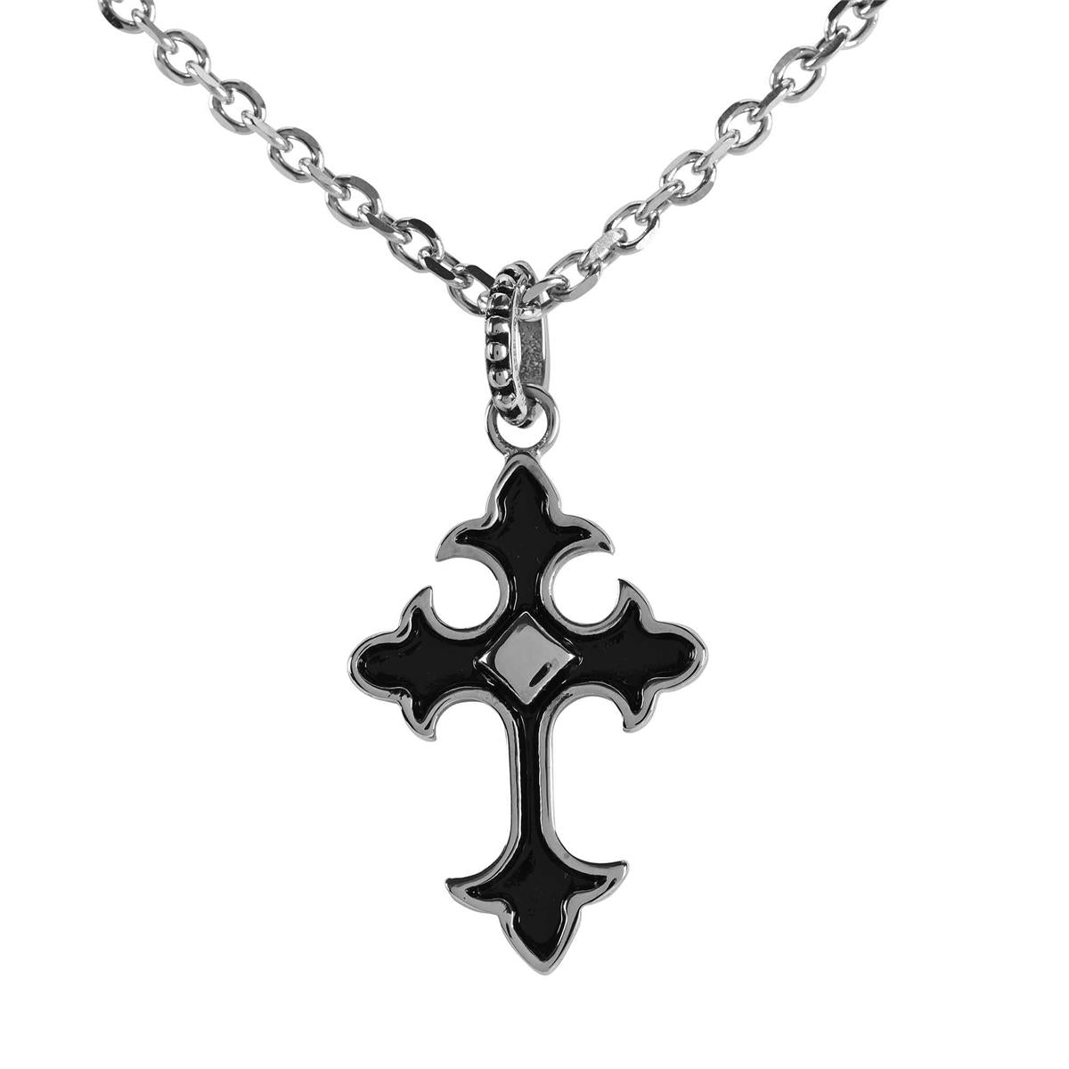 Necklace Bud Cross Stainless Steel (32-6242) by Dicksons