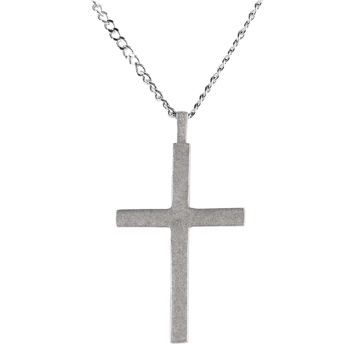 Necklace Pewter Box Cross 24in Chain by Dicksons