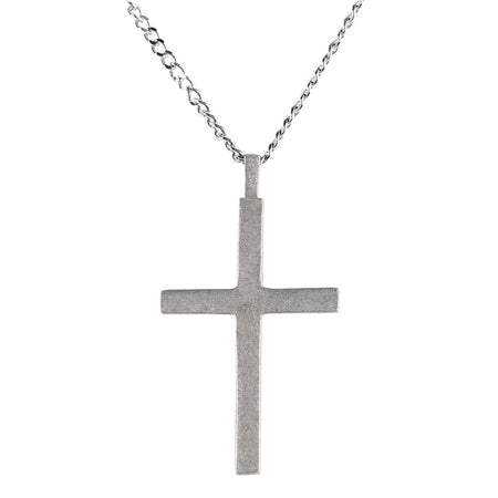 Necklace Pewter Box Cross 24in Chain by Dicksons
