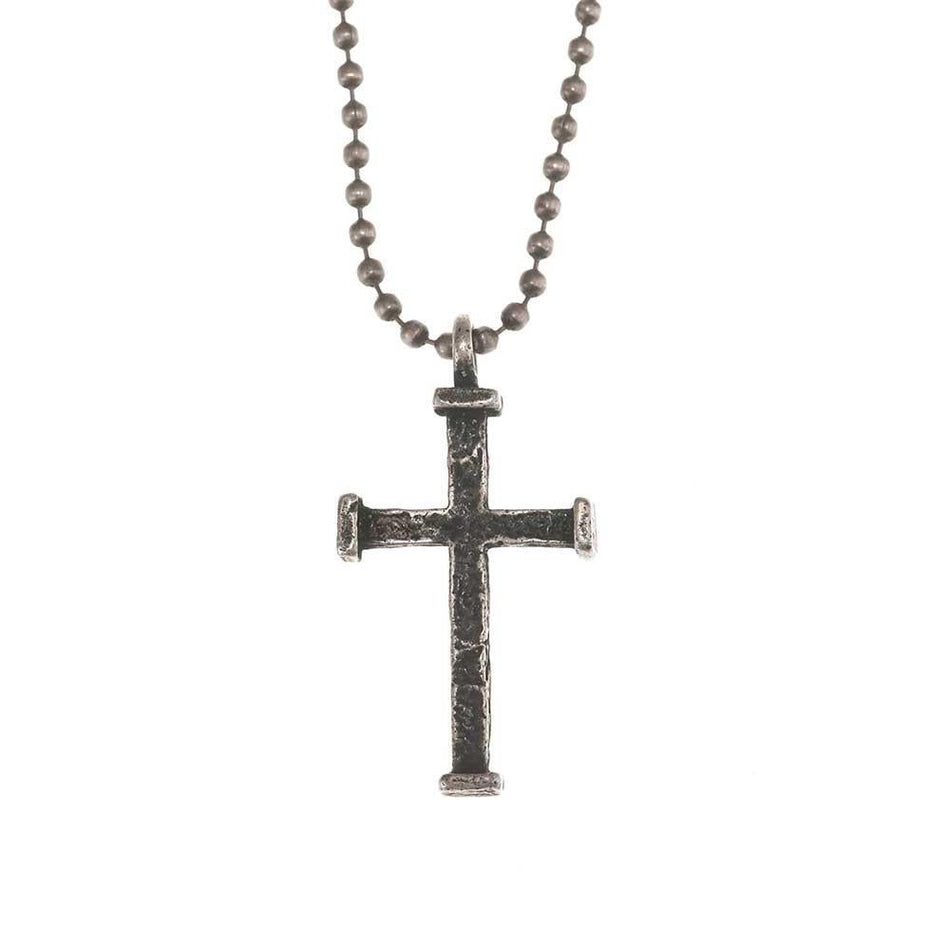 Necklace pewter Ox Box Cross-24"ch Dbx by Dicksons