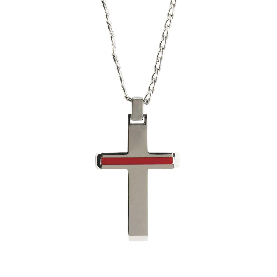 Necklace Josh.1:9 Firefighter Cross by Dicksons, product view 2