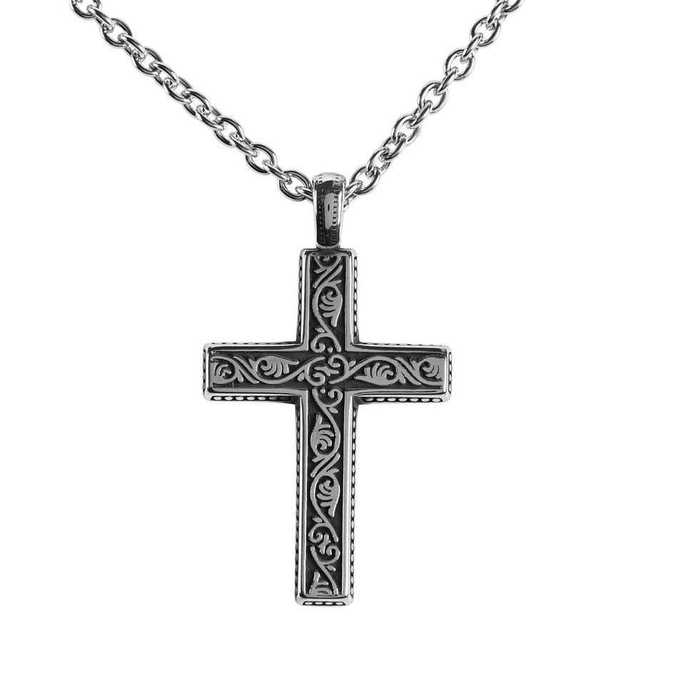 Necklace Swirls Antiqued Cross by Dicksons