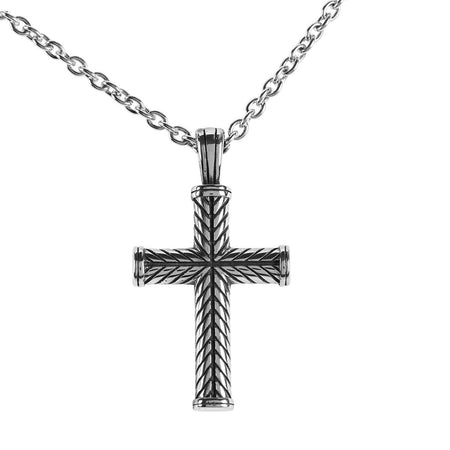 Necklace Antiqued Wheat Boss Cross by Dicksons