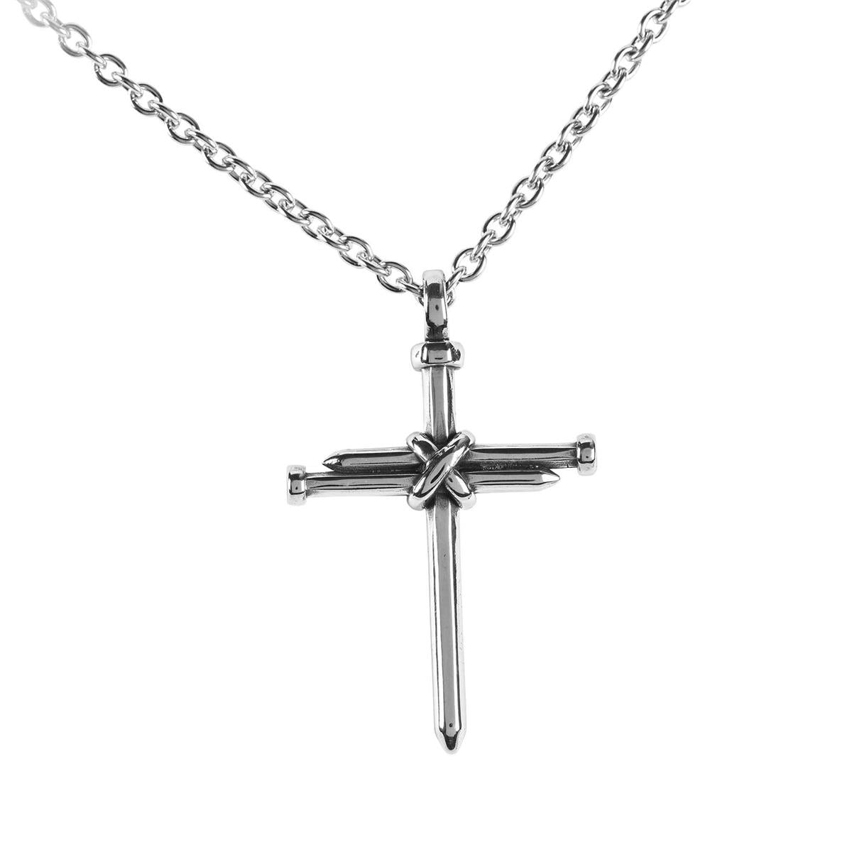 3 Nail Cross With Center Wrap, Silver Tone, 24 Inch, Stainless Steel by Dicksons