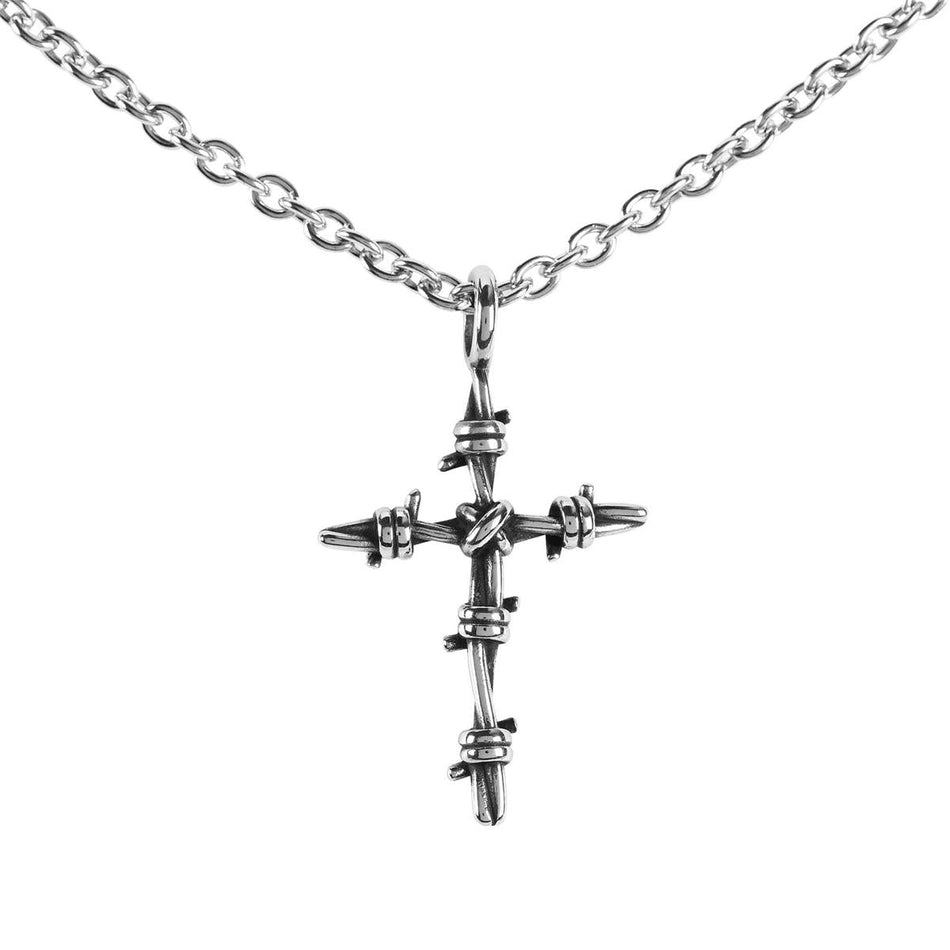 Necklace Antiqued Barbed-Wire Cross by Dicksons