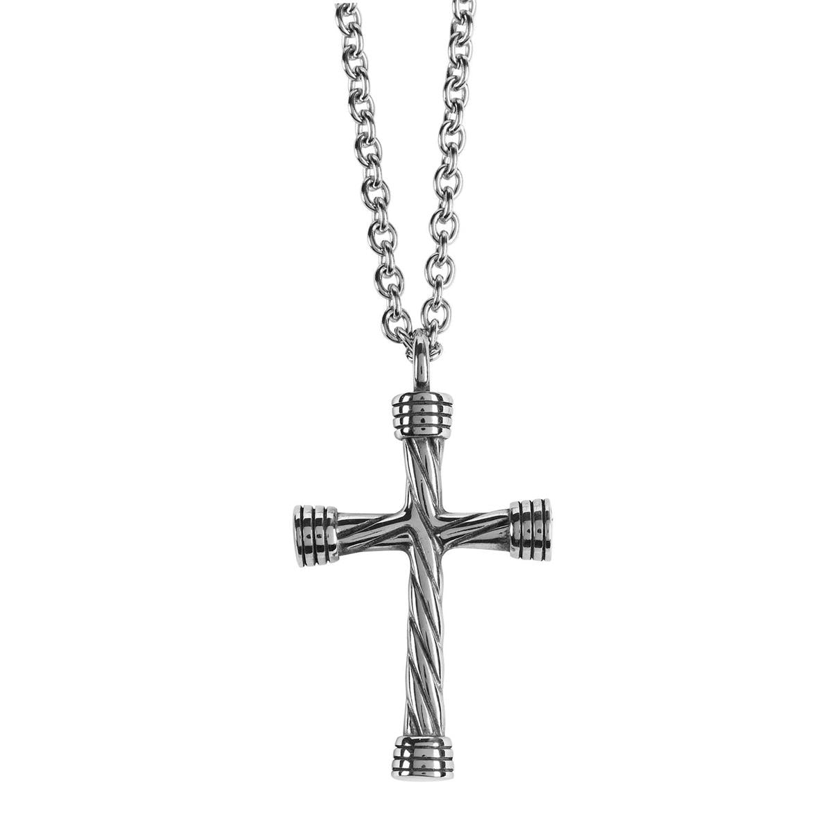 Necklace Antique Rope Cross 24Inch by Dicksons