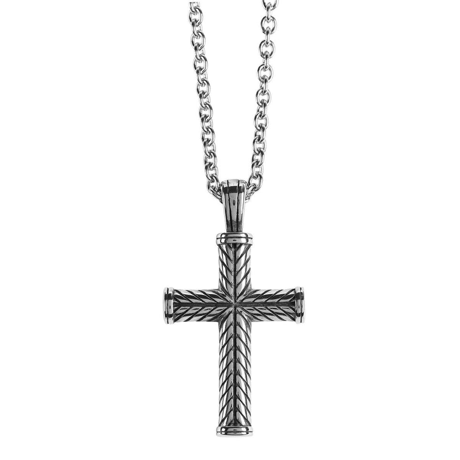 Necklace Antique Wheat Cross 24Inch by Dicksons