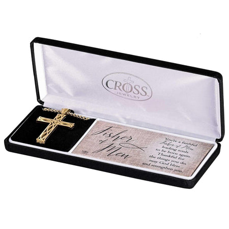 Necklace Fisher Of Men Cross 24L by Dicksons