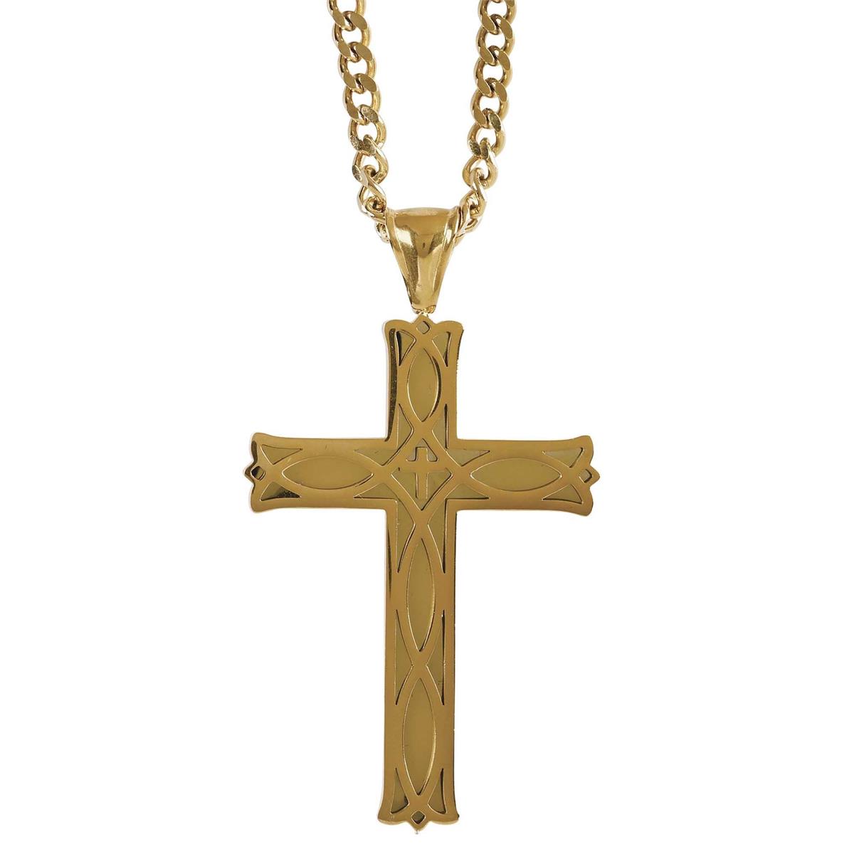 Necklace Fisher Of Men Cross 24L by Dicksons, product view 2