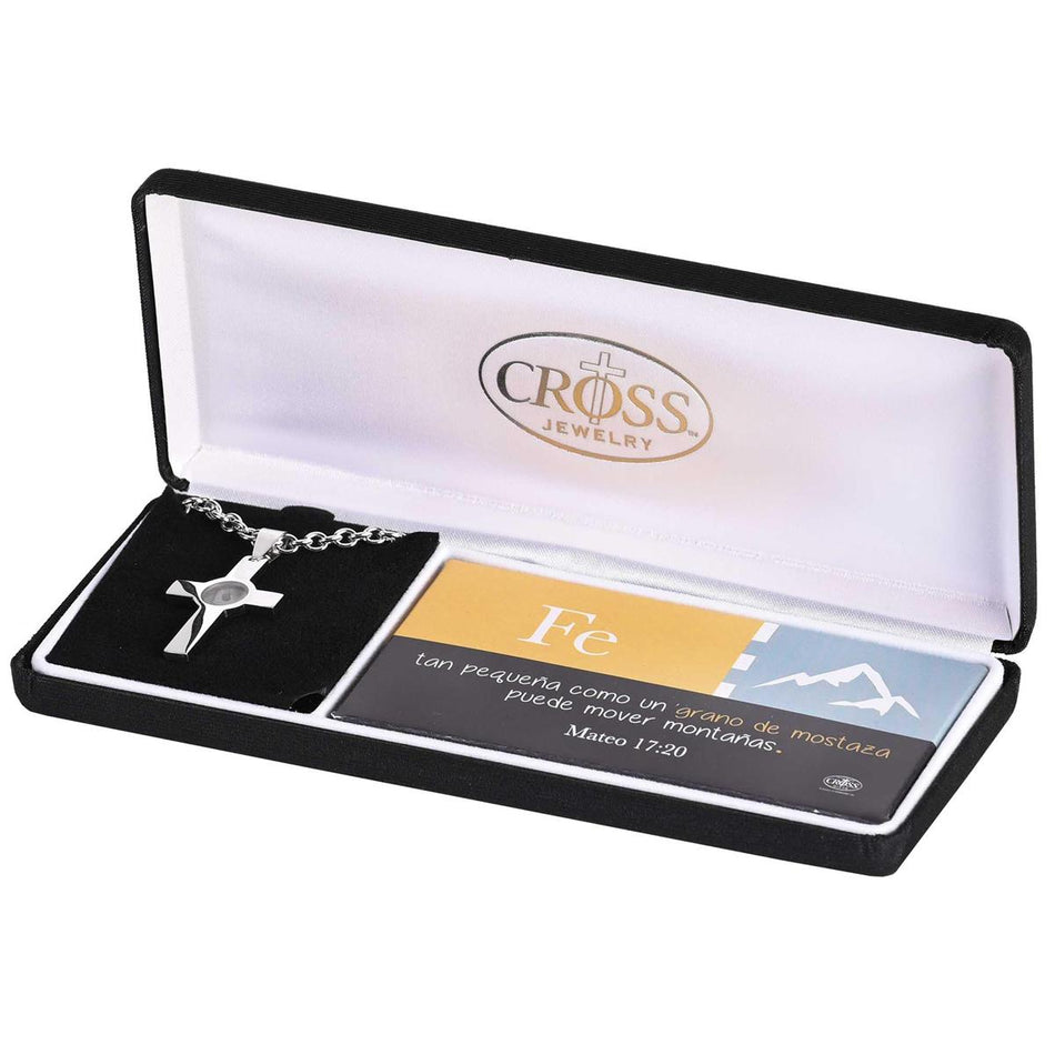 Faith Mustard Seed Cross Necklace Stainless Steel Inspirational Christian by Dicksons