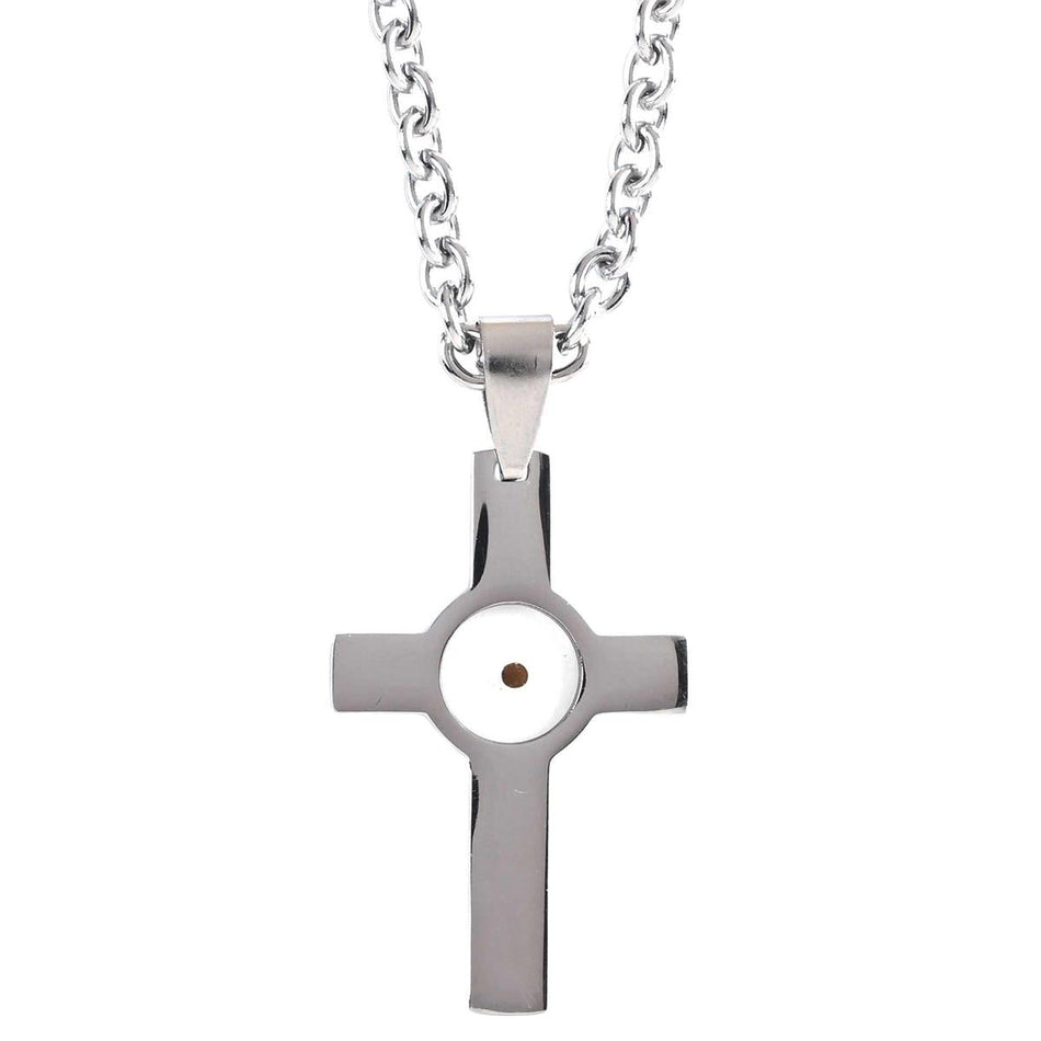 Faith Mustard Seed Cross Necklace Stainless Steel Inspirational Christian by Dicksons, product view 2