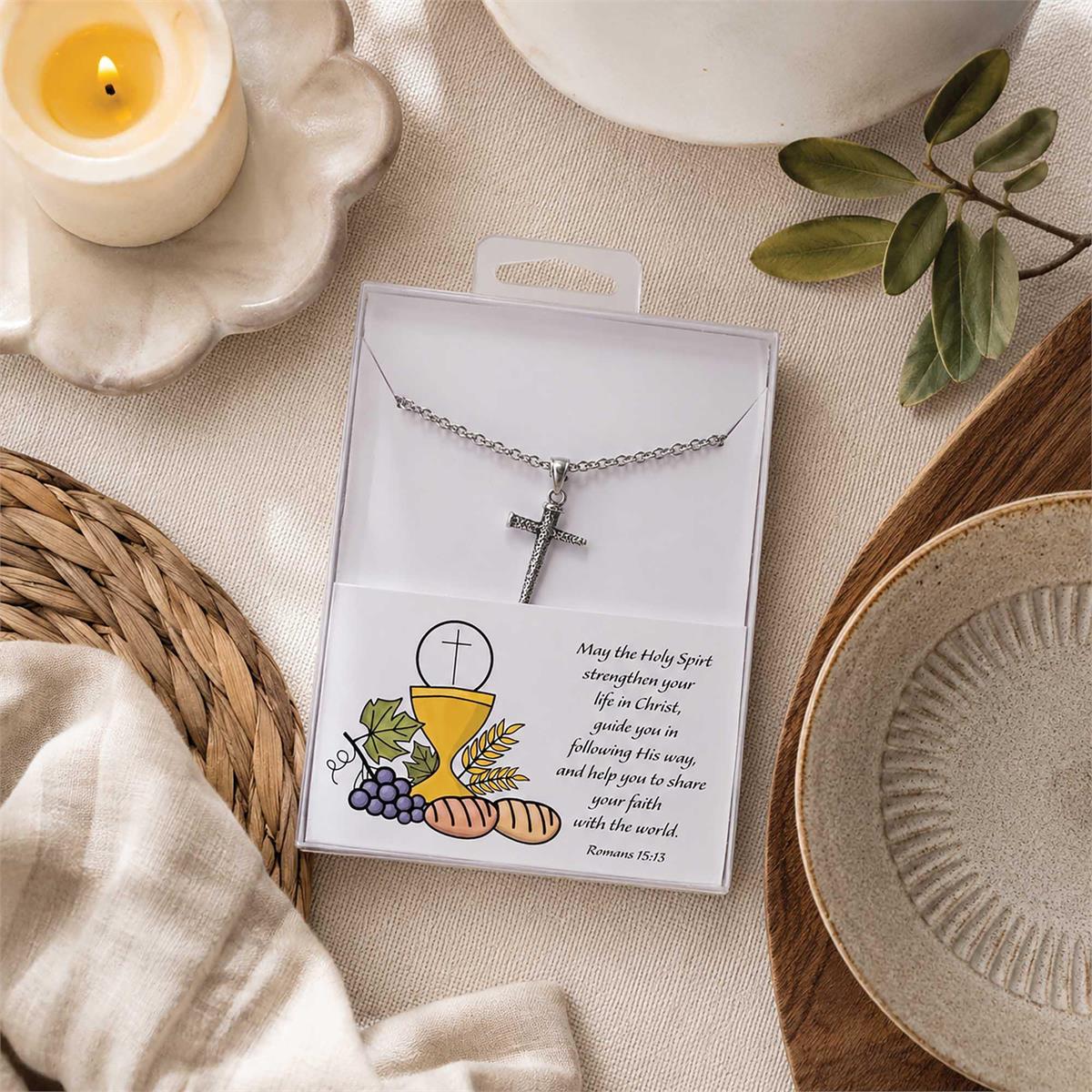 Necklace First Communion Lobster Claw18L by Dicksons, product view 6