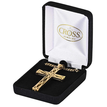 Necklace Gold Plated Bud Cross by Dicksons, product view 2