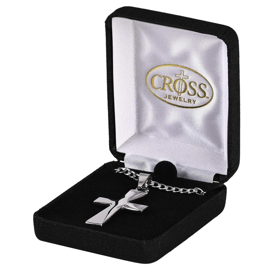 Necklace Bevel Flare Cross 24L by Dicksons