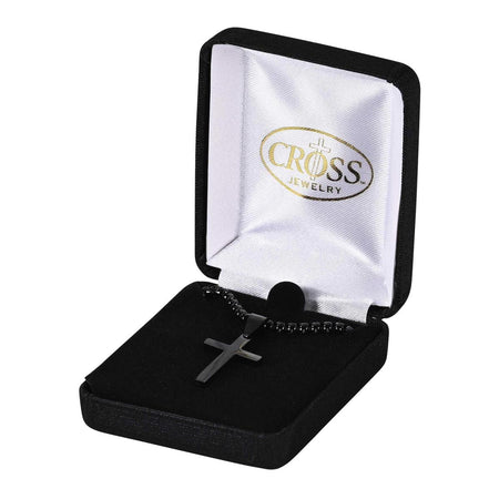 Necklace Black-Plated Cross 24L by Dicksons, product view 2