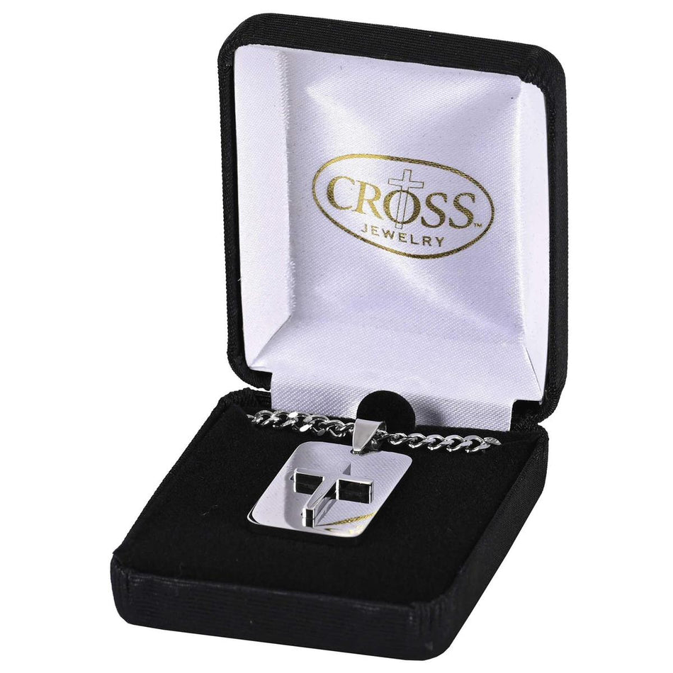 Necklace Dogtag/Cutout Cross 24L by Dicksons, product view 2