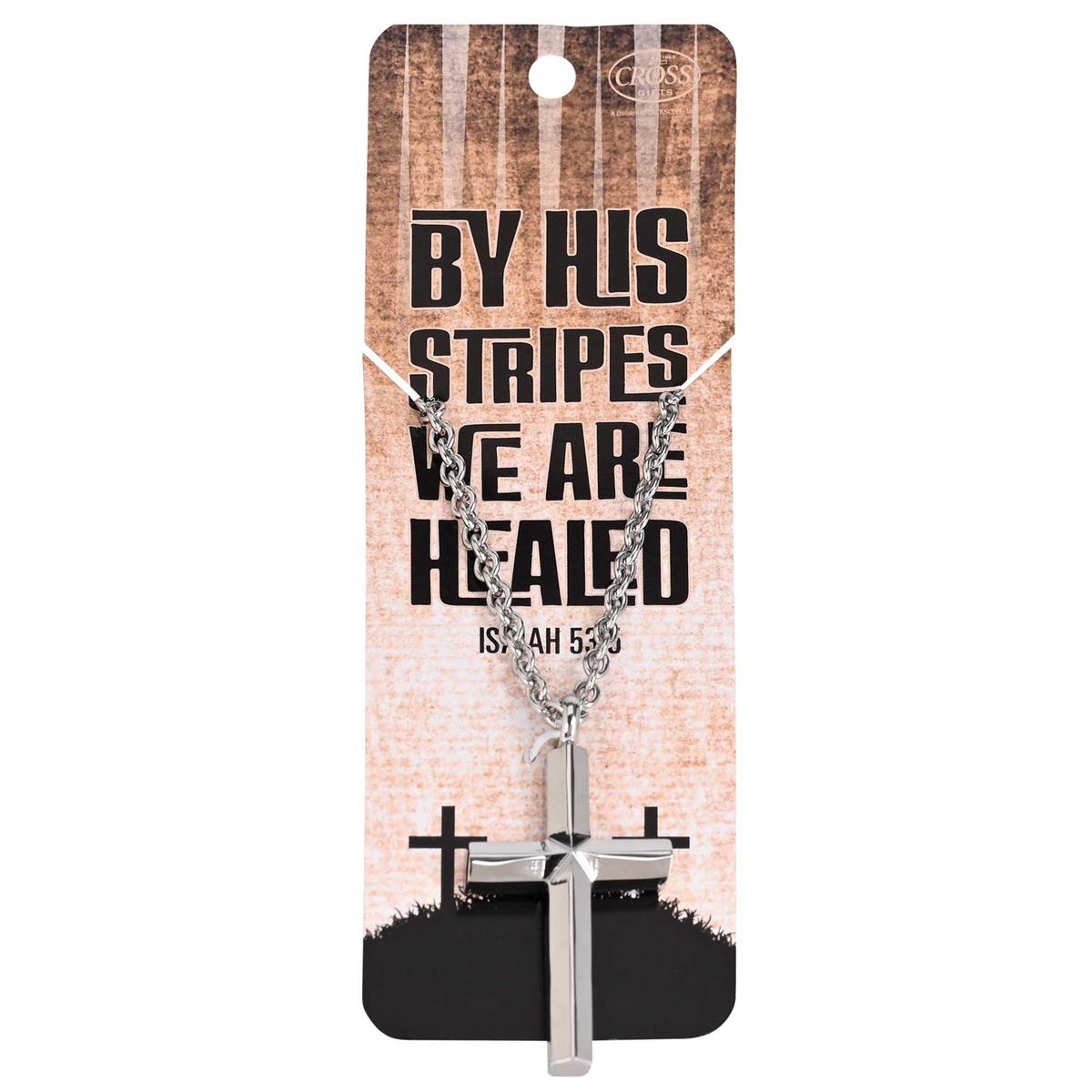 Necklace By His Stripes Silver Men Cross by Dicksons