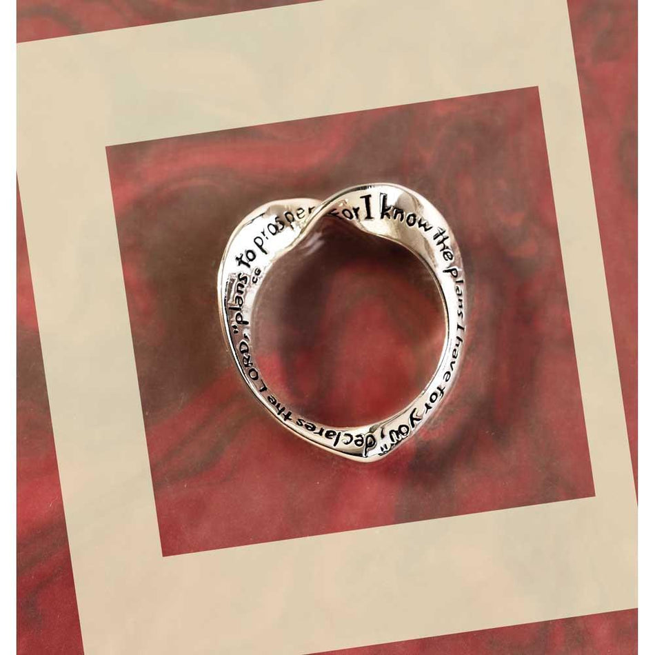 Ring Silver Plated Heartmobius-1jn4:7-sz10 by Dicksons