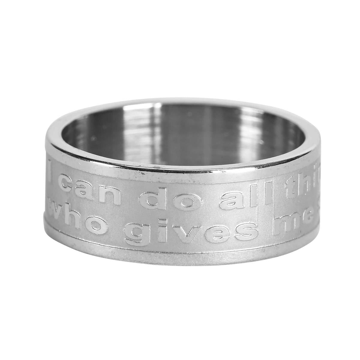 Ring Ph 4:13 Stainless Steel Carded by Dicksons, product view 5