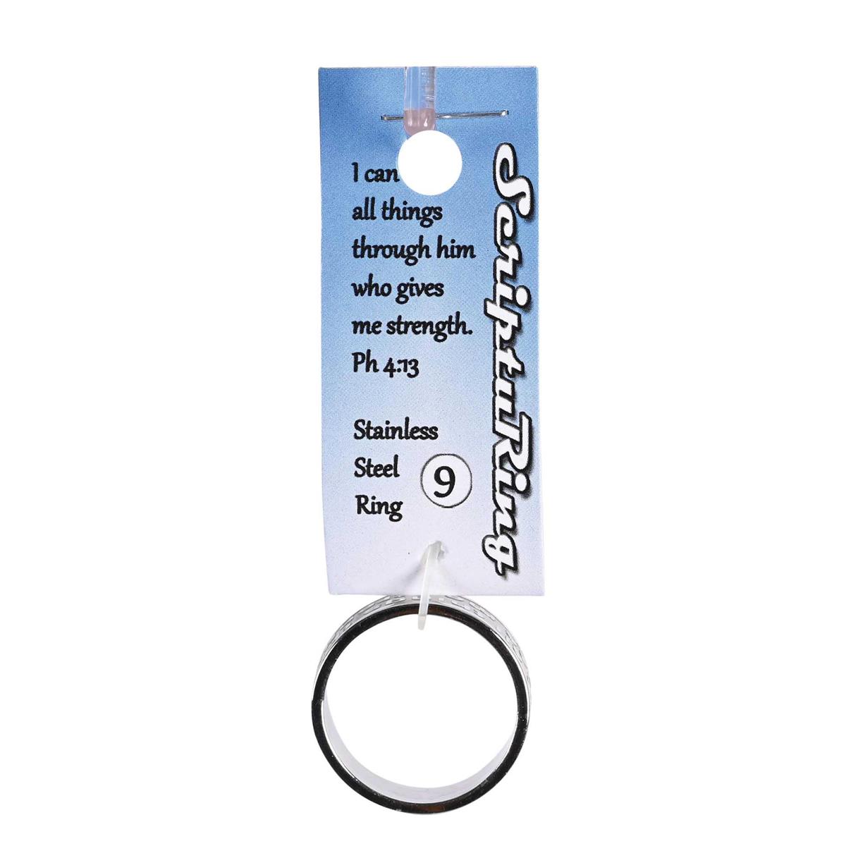 Ring Ph 4:13 Stainless Steel Carded by Dicksons, product view 8