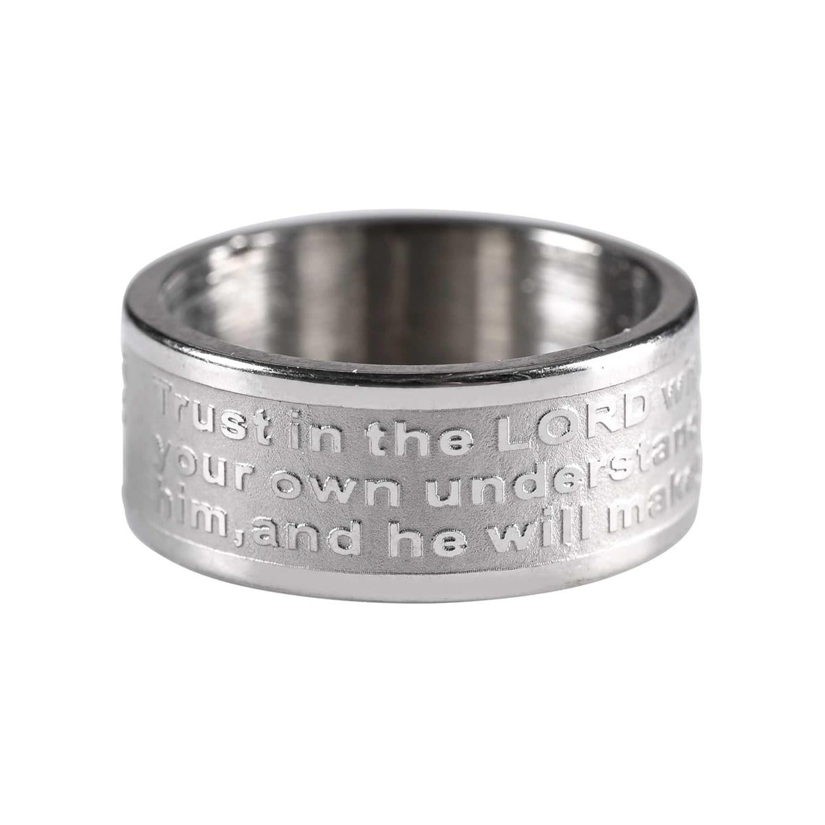 Ring Pr 3:5-6 Stainless Steel Carded by Dicksons, product view 4