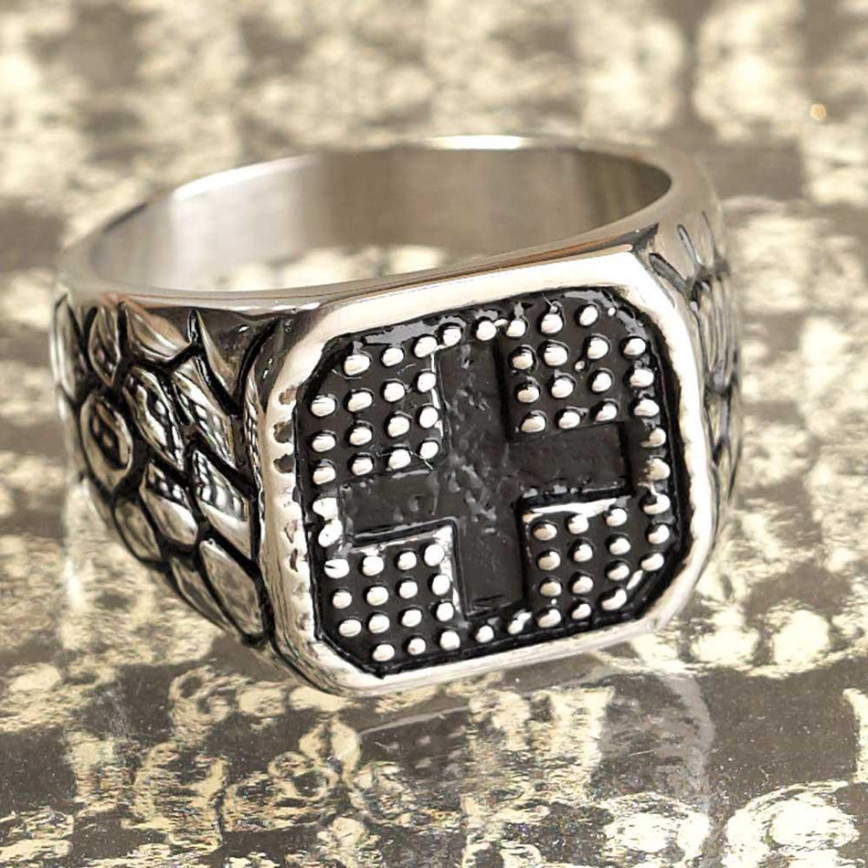 Ring stainless Square/Cross by Dicksons