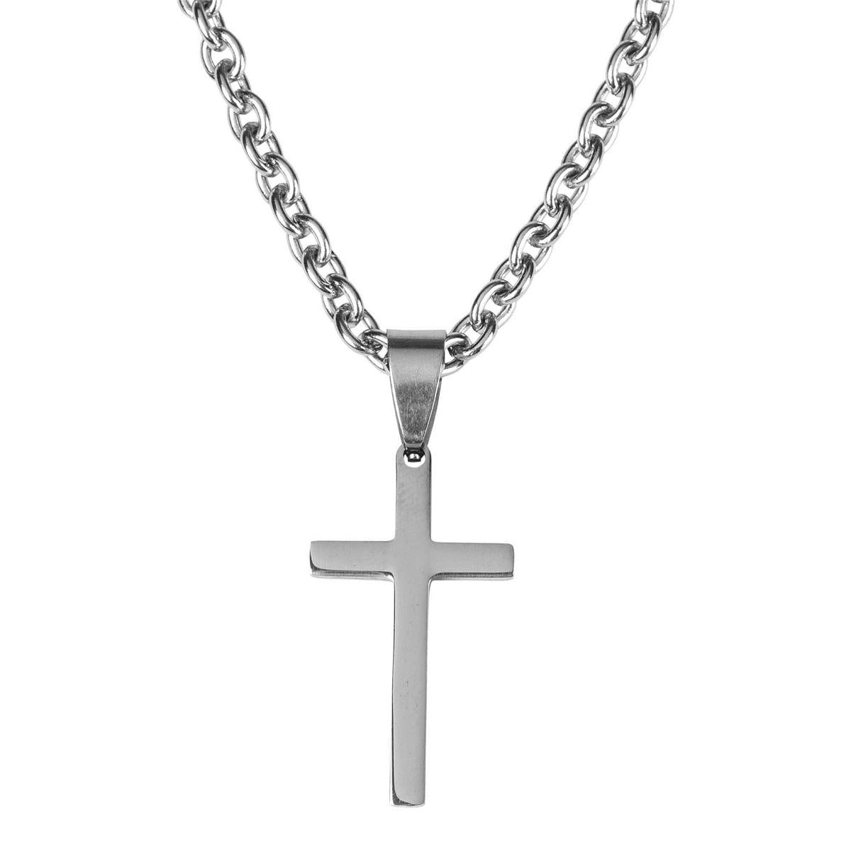 Man of God Thin Box Cross 24" Chain by Dicksons, product view 2