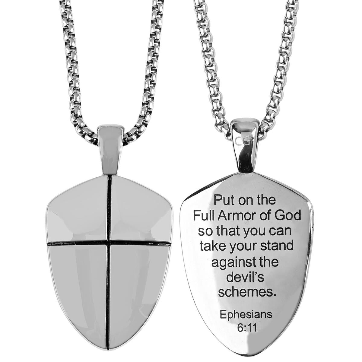 Necklace Full Armor Cross Shield 24L by Dicksons, product view 2