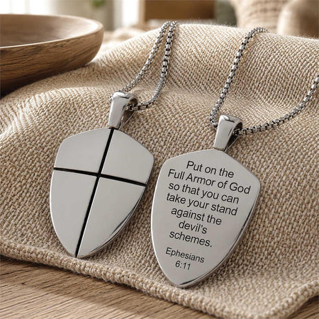 Necklace Full Armor Cross Shield 24L by Dicksons, product view 3