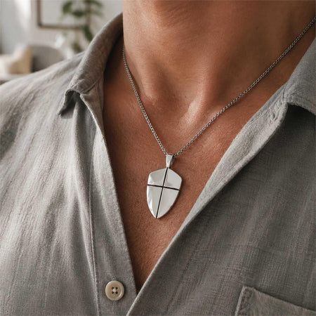Necklace Full Armor Cross Shield 24L by Dicksons, product view 5