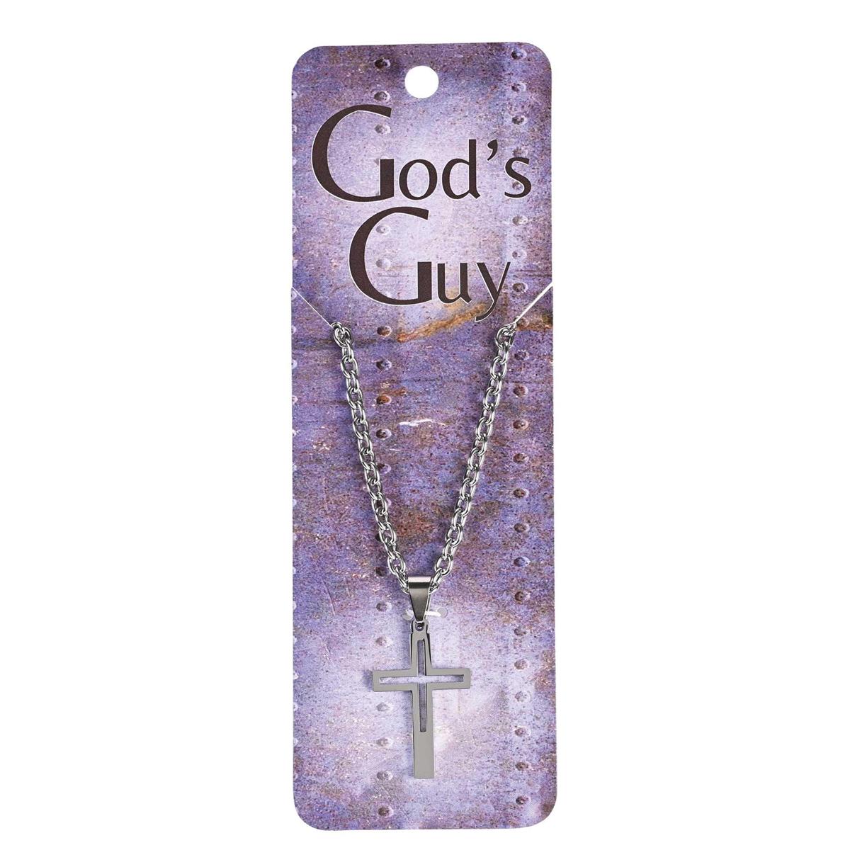 Necklace Gods Guy Cutout Box Cross by Dicksons