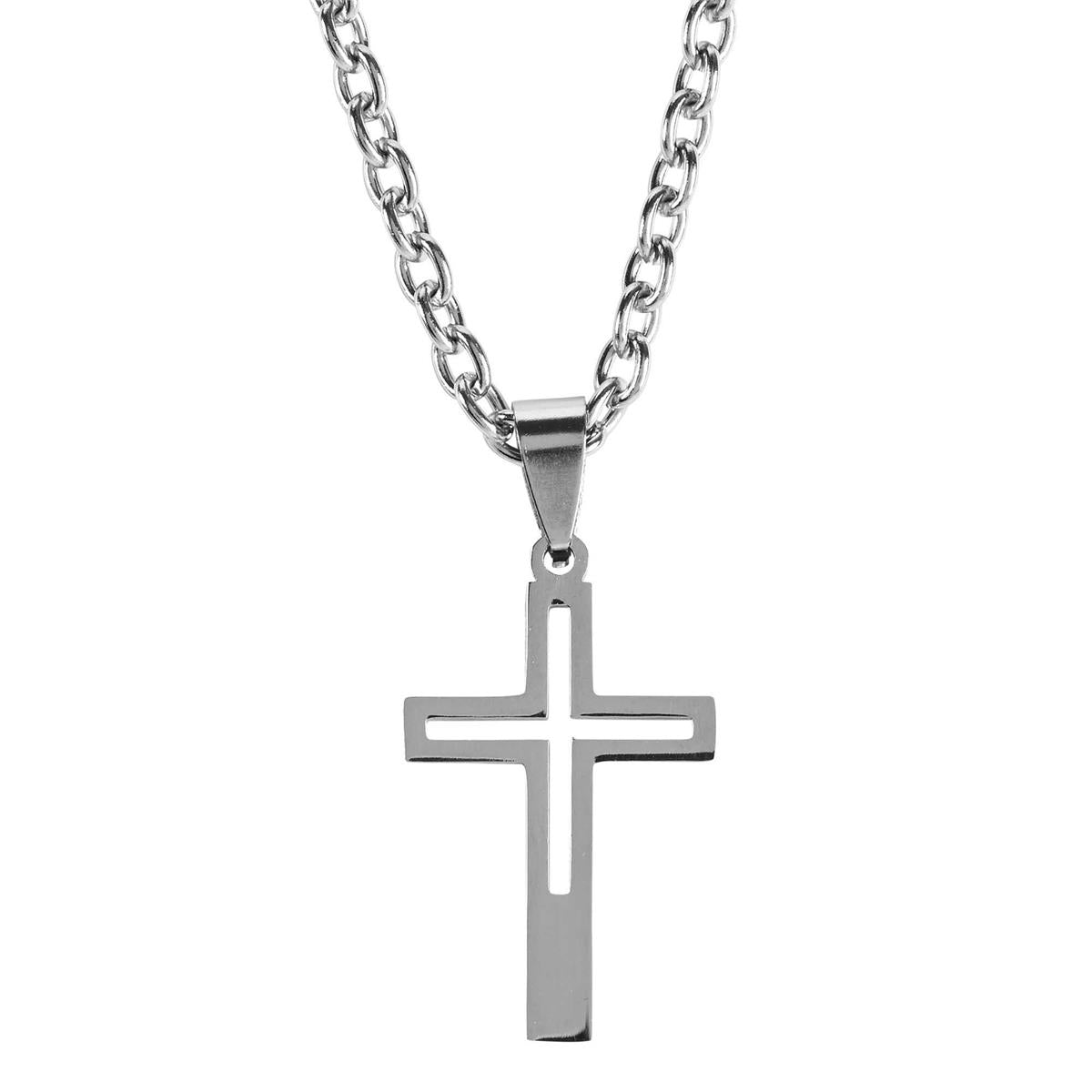 Necklace Gods Guy Cutout Box Cross by Dicksons, product view 2