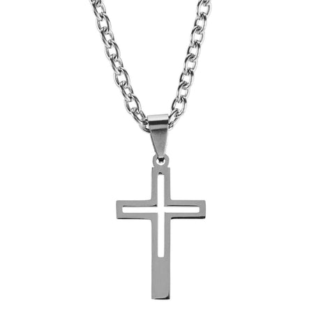 Necklace Gods Guy Cutout Box Cross by Dicksons, product view 2