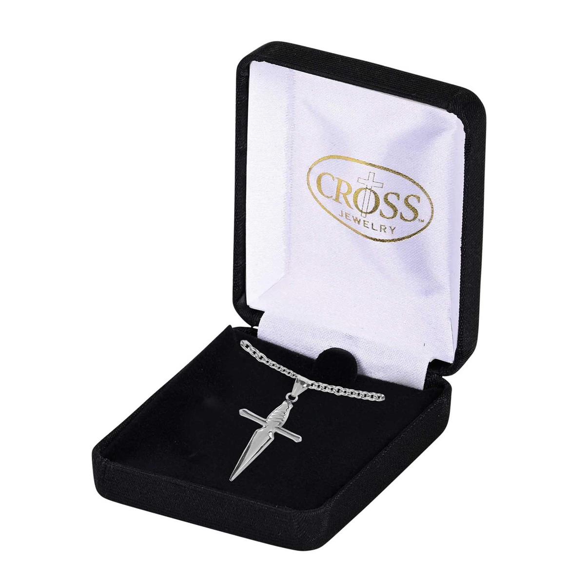 Necklace Sword Steel Cross 18L by Dicksons