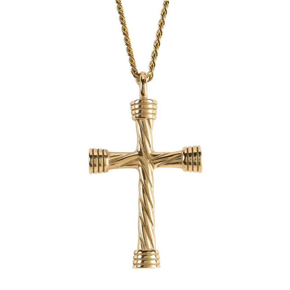 Necklace Rope Cross Gold-Plated 24L by Dicksons